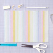 Papier Mousseline Rayures en pastel d'arc-en-ciel décrites par (Artisanat)