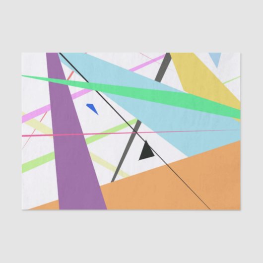 Papier Mousseline Rayures géométriques abstraites modernes (Recto)