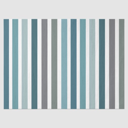 Papier Mousseline Rayures Gris Bleu (Recto)