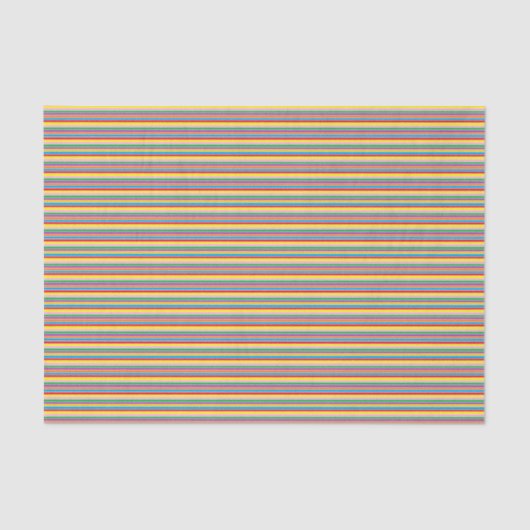 Papier Mousseline Rayures horizontales d'arc-en-ciel (Recto)
