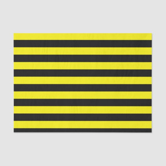 Papier Mousseline Rayures jaunes et noires (Recto)