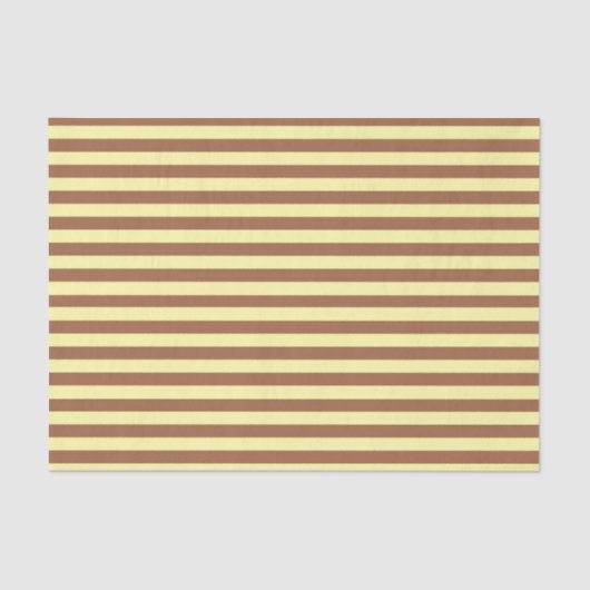 Papier Mousseline Rayures jaunes pâles et Brown (Recto)