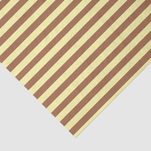 Papier Mousseline Rayures jaunes pâles et Brown (Détail)