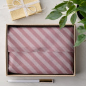 Papier Mousseline Rayures mauve et diagonales poussiéreuses foncées (Cadeau)