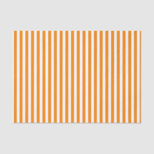 Papier Mousseline Rayures même oranges et blanches (Recto)