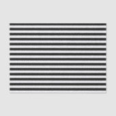 Papier Mousseline Rayures noir et blanc chic (Recto)