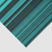 Papier Mousseline Rayures Noir Sarcelle (Détail)