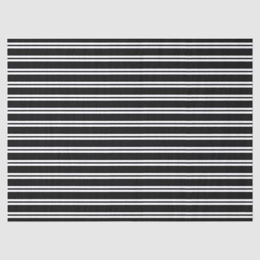 Papier Mousseline Rayures noires (Recto)