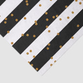 Papier Mousseline Rayures noires et blanches avec les confettis (Détail)