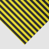 Papier Mousseline Rayures noires et jaunes verticales (Détail)