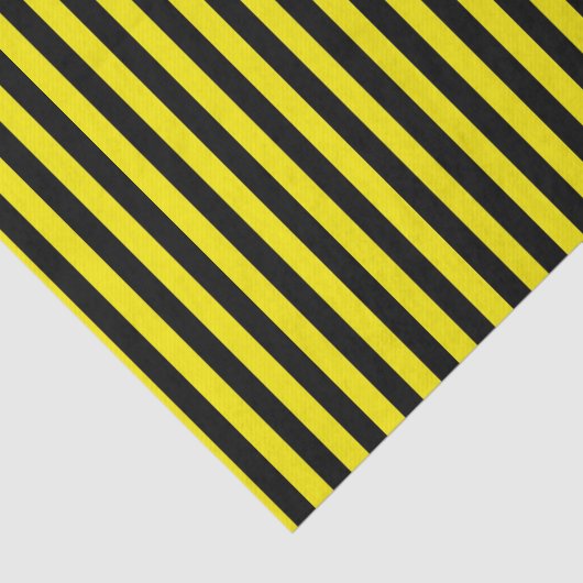 Papier Mousseline Rayures noires et jaunes verticales (Détail)