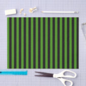 Papier Mousseline Rayures noires et vertes (Artisanat)