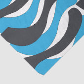 Papier Mousseline Rayures ondulées gris bleu (Détail)