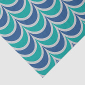 Papier Mousseline Rayures onduleuses géométriques à la mode de vert (Détail)