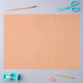 Papier Mousseline Rayures orange et blanc (Artisanat)