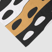 Papier Mousseline Rayures orange noir blanc (Détail)