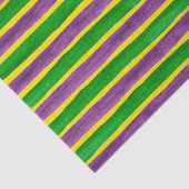 Papier Mousseline Rayures pourpres peintes à la main d'or vert de (Détail)