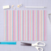 Papier Mousseline Rayures Rose Pastel (Artisanat)