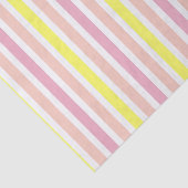 Papier Mousseline Rayures roses et jaunes (Détail)