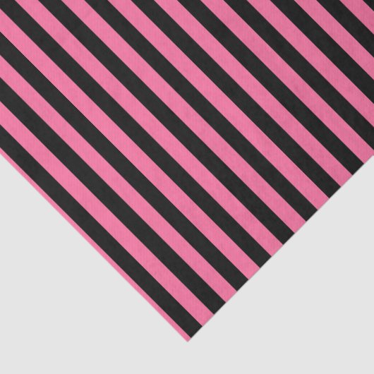 Papier Mousseline Rayures roses et noires verticales (Détail)