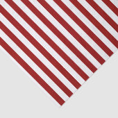 Papier Mousseline Rayures rouge-foncé et blanches (Détail)