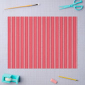 Papier Mousseline Rayures Rouges Classiques Intemporelles (Artisanat)