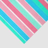 Papier Mousseline Rayures sarcelle et rose (Détail)
