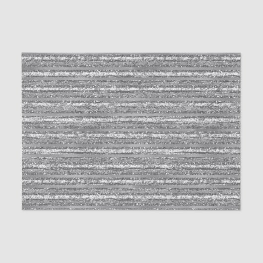 Papier Mousseline Rayures scintillantes argentées (Recto)