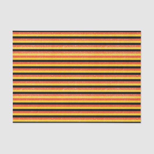 Papier Mousseline Rayures scintillantes oranges, jaunes et noires (Recto)
