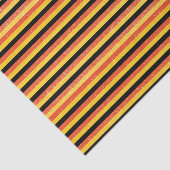 Papier Mousseline Rayures scintillantes oranges, jaunes et noires (Détail)
