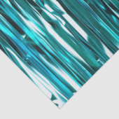 Papier Mousseline Rayures turquoises (Détail)