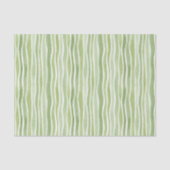 Papier Mousseline Rayures vert lime ondulées crème (Recto)