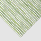 Papier Mousseline Rayures vert lime ondulées crème (Détail)