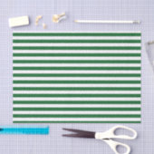 Papier Mousseline Rayures vertes et blanches (Artisanat)