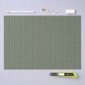 Papier Mousseline rayures vertes et grises (Artisanat)