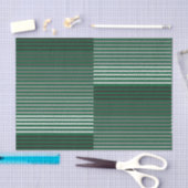 Papier Mousseline Rayures vertes, grises, noires et blanches (Artisanat)
