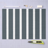 Papier Mousseline Rayures verticales bleu marine (Artisanat)
