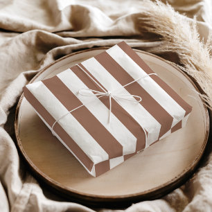 Papier Mousseline Rayures Verticales Vintage Mousse de Mocha Blanc