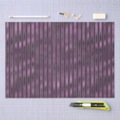 Papier Mousseline Rayures violettes (Artisanat)