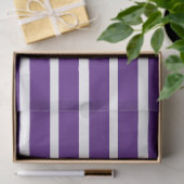 Papier Mousseline rayures violettes et blanches (Cadeau)