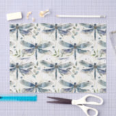 Papier Mousseline Reception de mariage des libellules bleues (Artisanat)