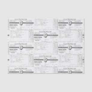 Papier Mousseline Réception vintage en français