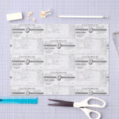 Papier Mousseline Réception vintage en français (Artisanat)