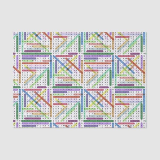 Papier Mousseline Recherche par mot couture (Recto)