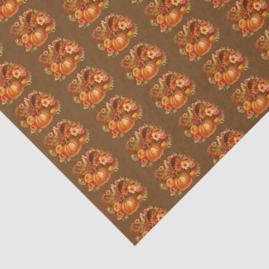 Papier Mousseline Récolte d'automne Cornucopia (Détail)