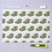 Papier Mousseline Récolte d'automne dans un camion vert (Artisanat)