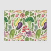 Papier Mousseline Récolte de légumes et d'herbes sur le blanc (Recto)