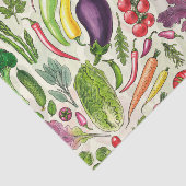 Papier Mousseline Récolte de légumes et d'herbes sur le blanc (Détail)