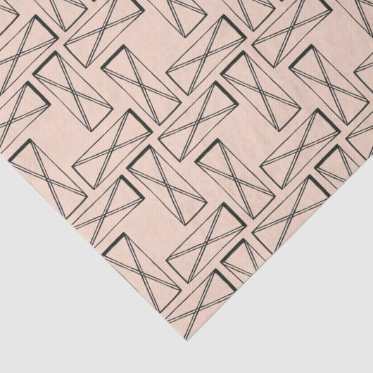 Papier Mousseline Rectangle géométrique X (Détail)