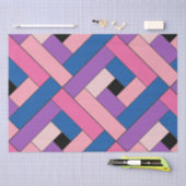 Papier Mousseline Rectangle Motif (ver1) avec détails personnalisés (Artisanat)